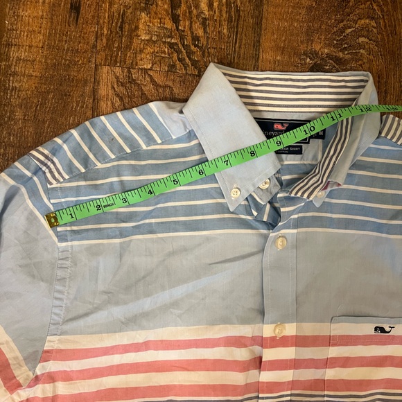 Vineyard Vines Blue and Pink Casual Button Down Shirt - Picture 7 of 9